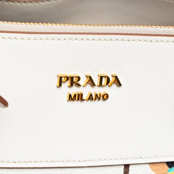 Prada City Veau à finitions Madras Print Paradigme Whipstitch Sac