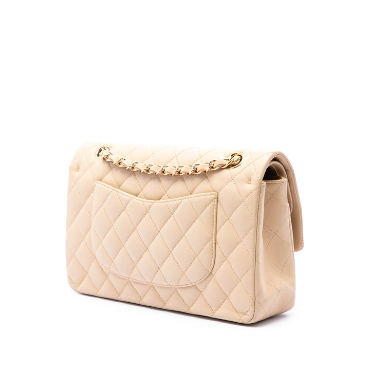 Chanel Medium Classic Cuir d’agneau Double rabat