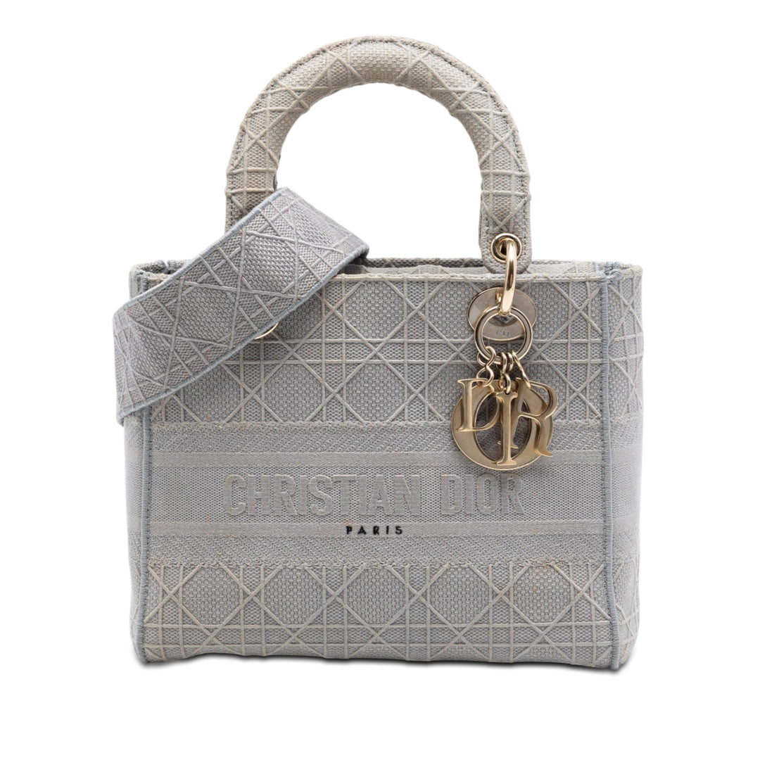 Dior Medium Toile Cannage Lady D Lite