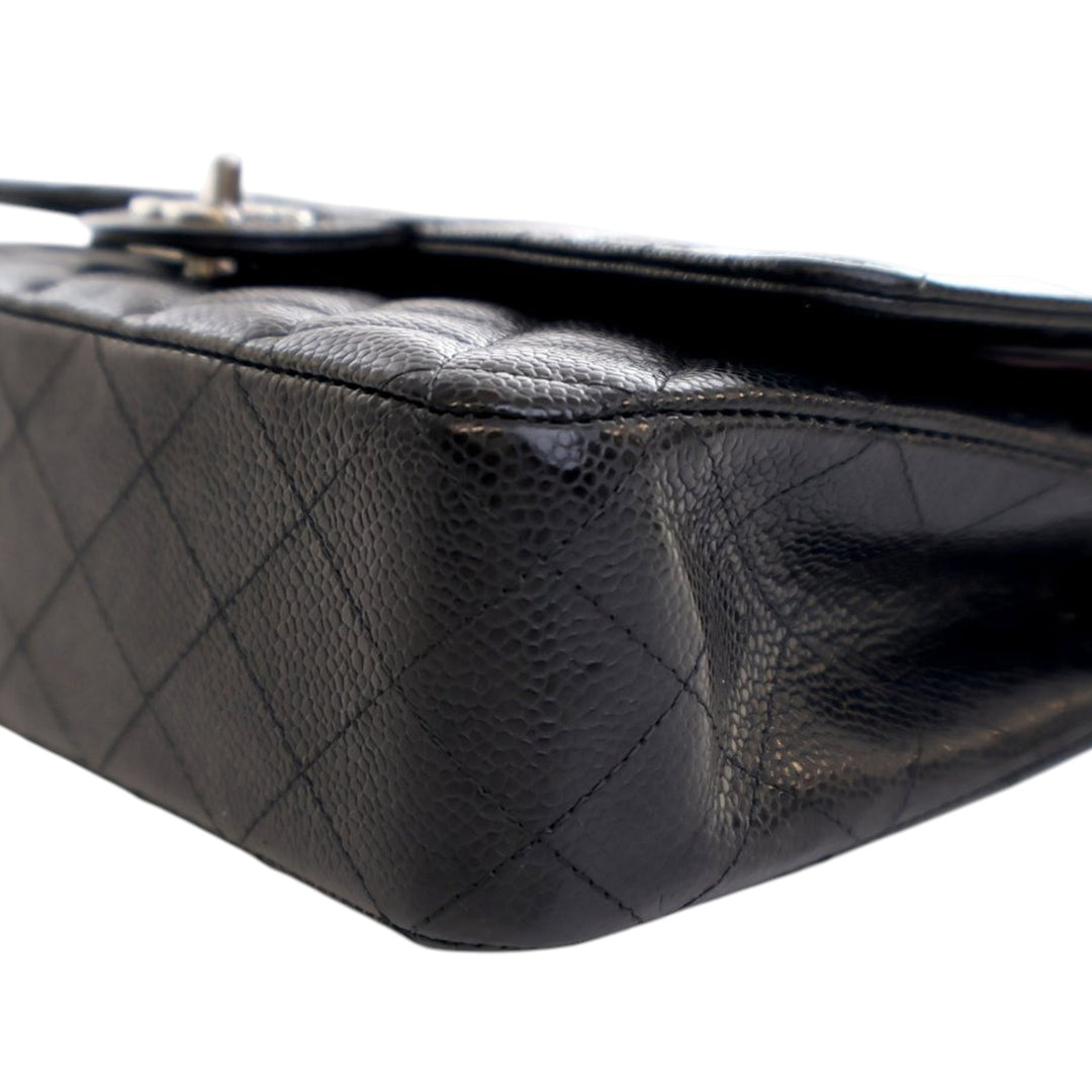 Chanel Medium Classic Caviar Double rabat Noir