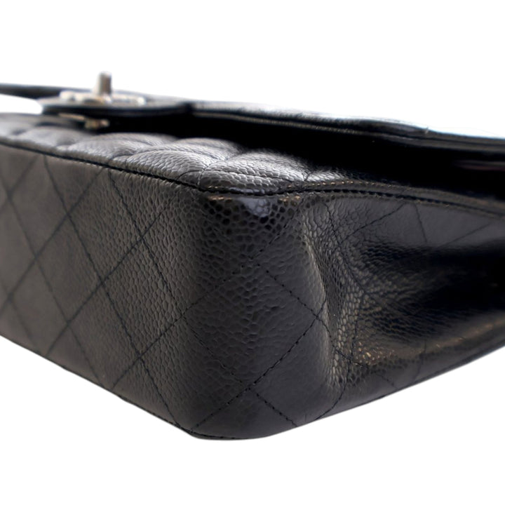 Chanel Medium Classic Caviar Double rabat Noir