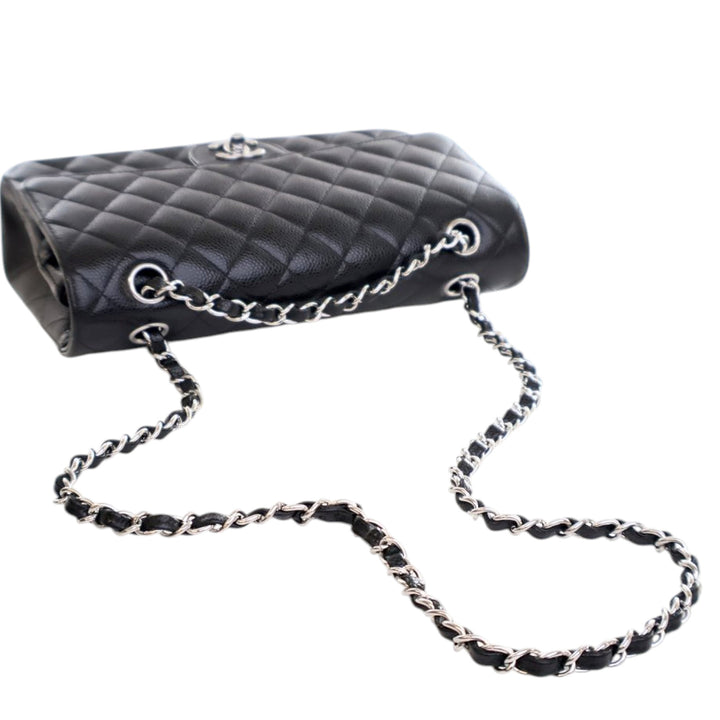 Chanel Medium Classic Caviar Double rabat Noir
