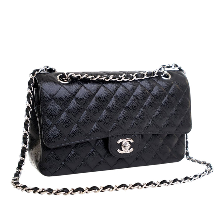 Chanel Medium Classic Caviar Double rabat Noir