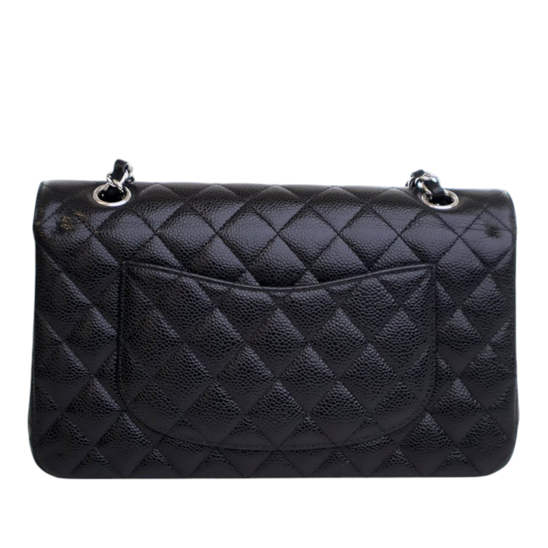 Chanel Medium Classic Caviar Double rabat Noir