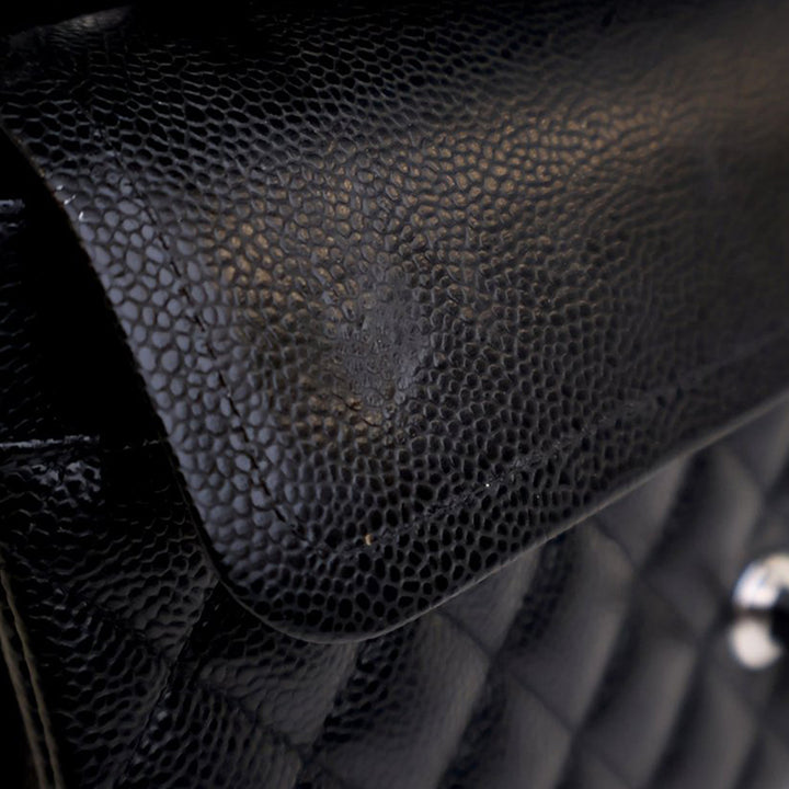 Chanel Medium Classic Caviar Double rabat Noir