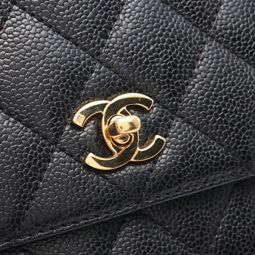 Chanel Caviar Kelly Top Handle Bag Black - GABY PARIS