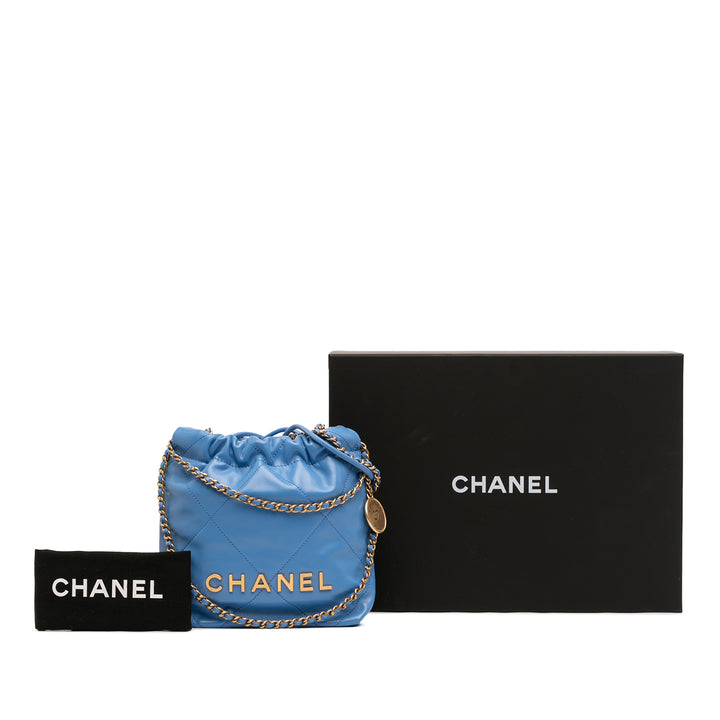 Chanel brillant 22 Sac Mini Cuir de veau