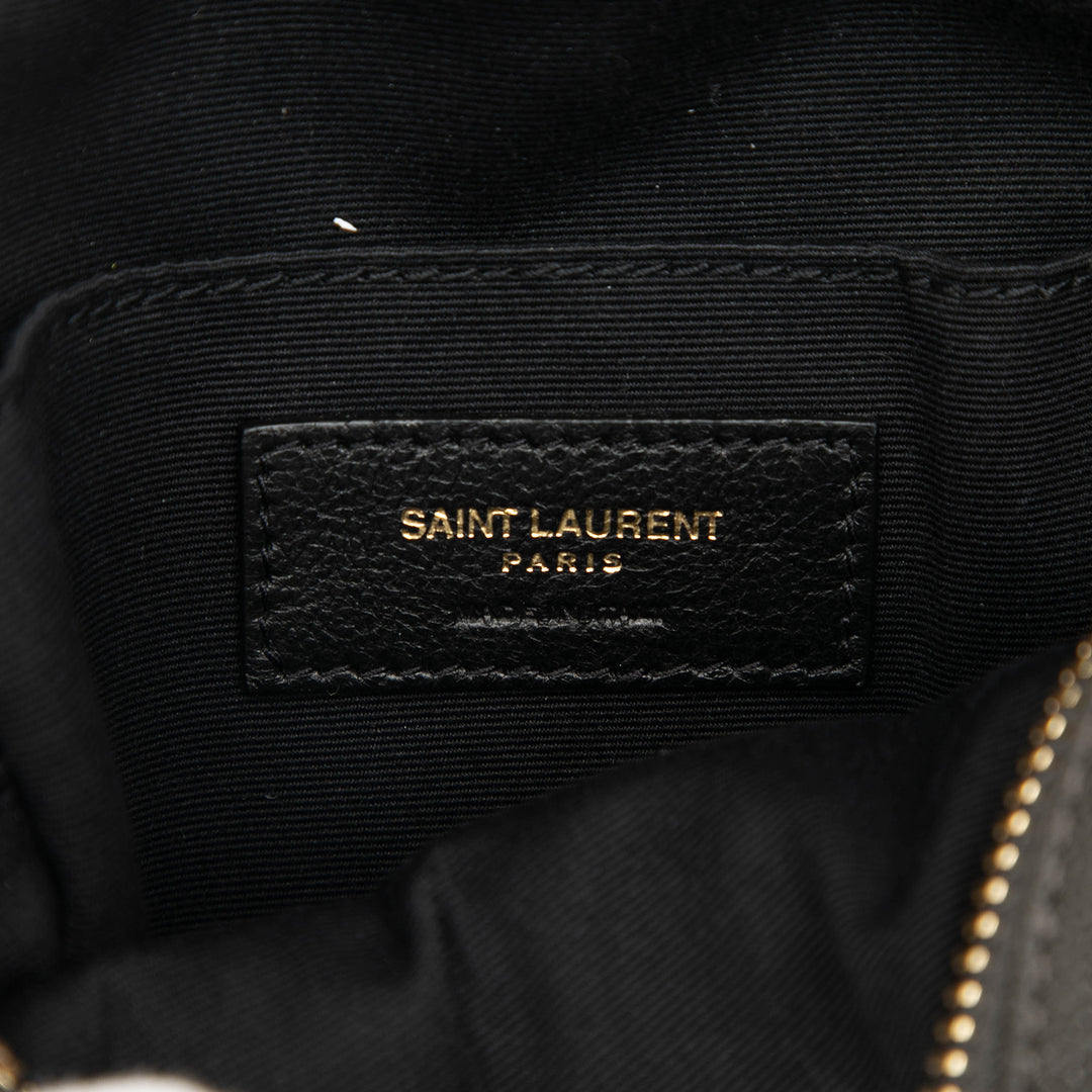 Saint Laurent Grain De Poudre Chevron Rond Vinyle Sac caméra