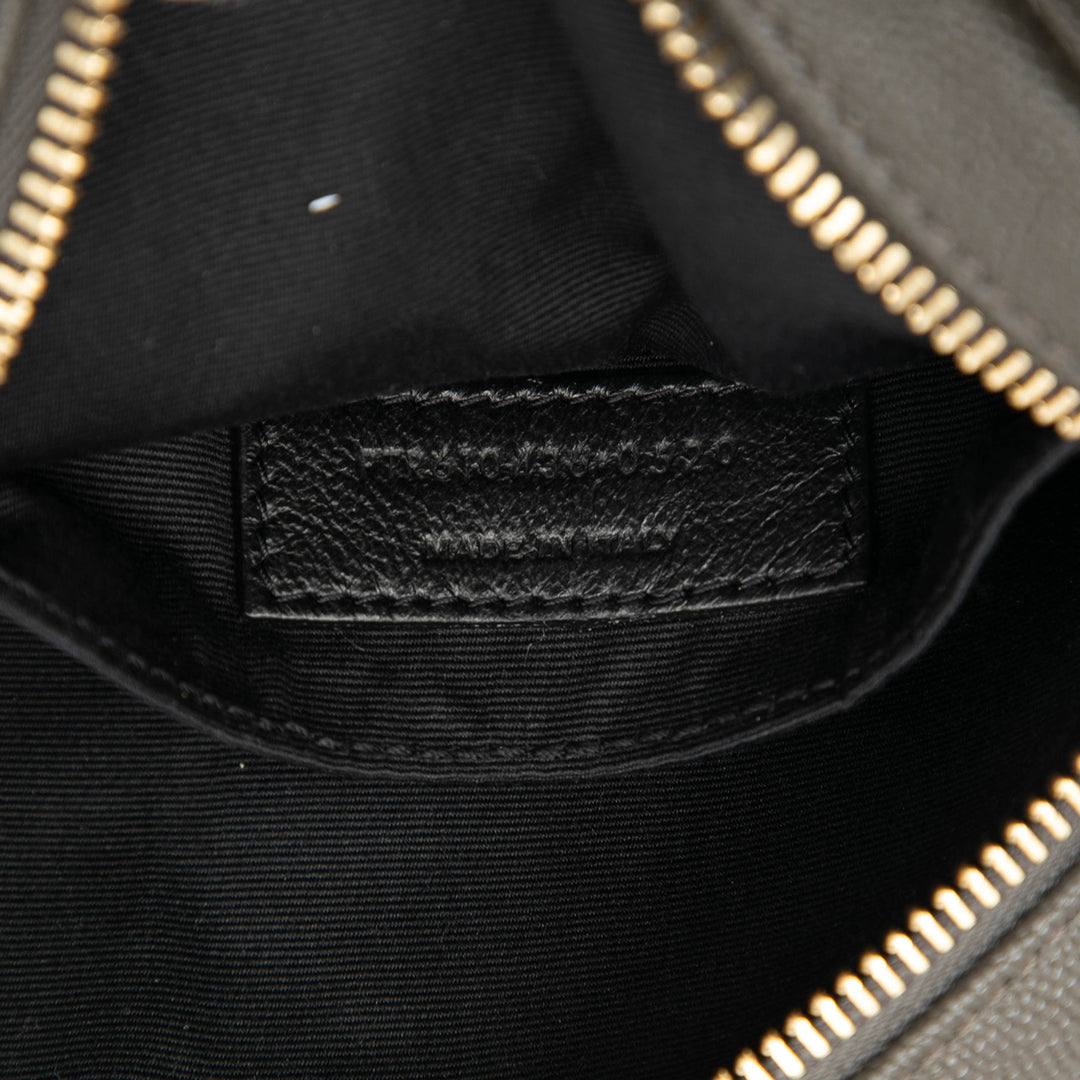 Saint Laurent Grain De Poudre Chevron Rond Vinyle Sac caméra