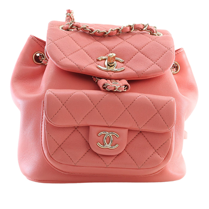 Duma Sac à dos Petit Cuir d'agneau Rose