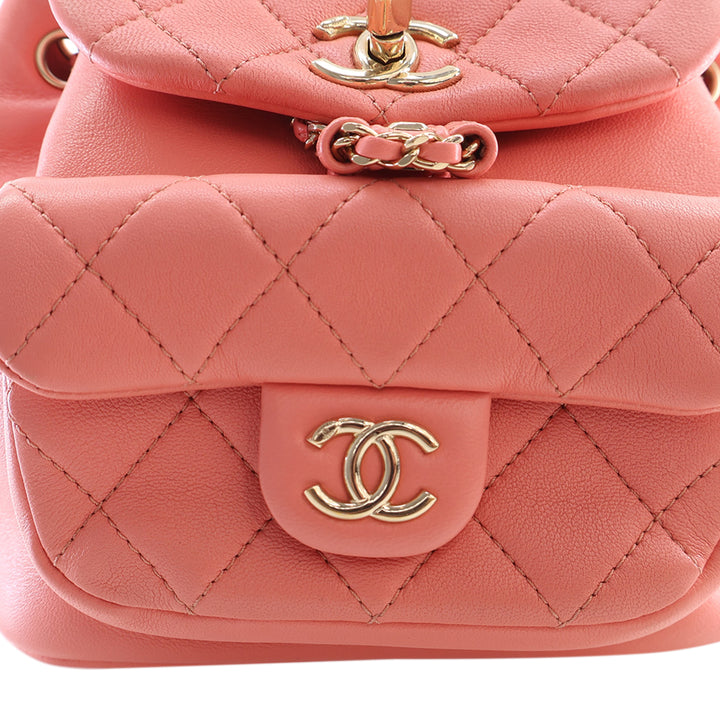 Duma Sac à dos Petit Cuir d'agneau Rose