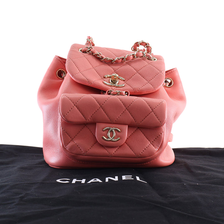 Duma Sac à dos Petit Cuir d'agneau Rose