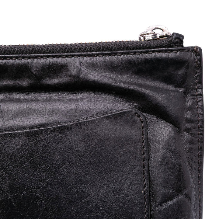 Lambskin Votez Coco Clutch Black - Gaby Paris