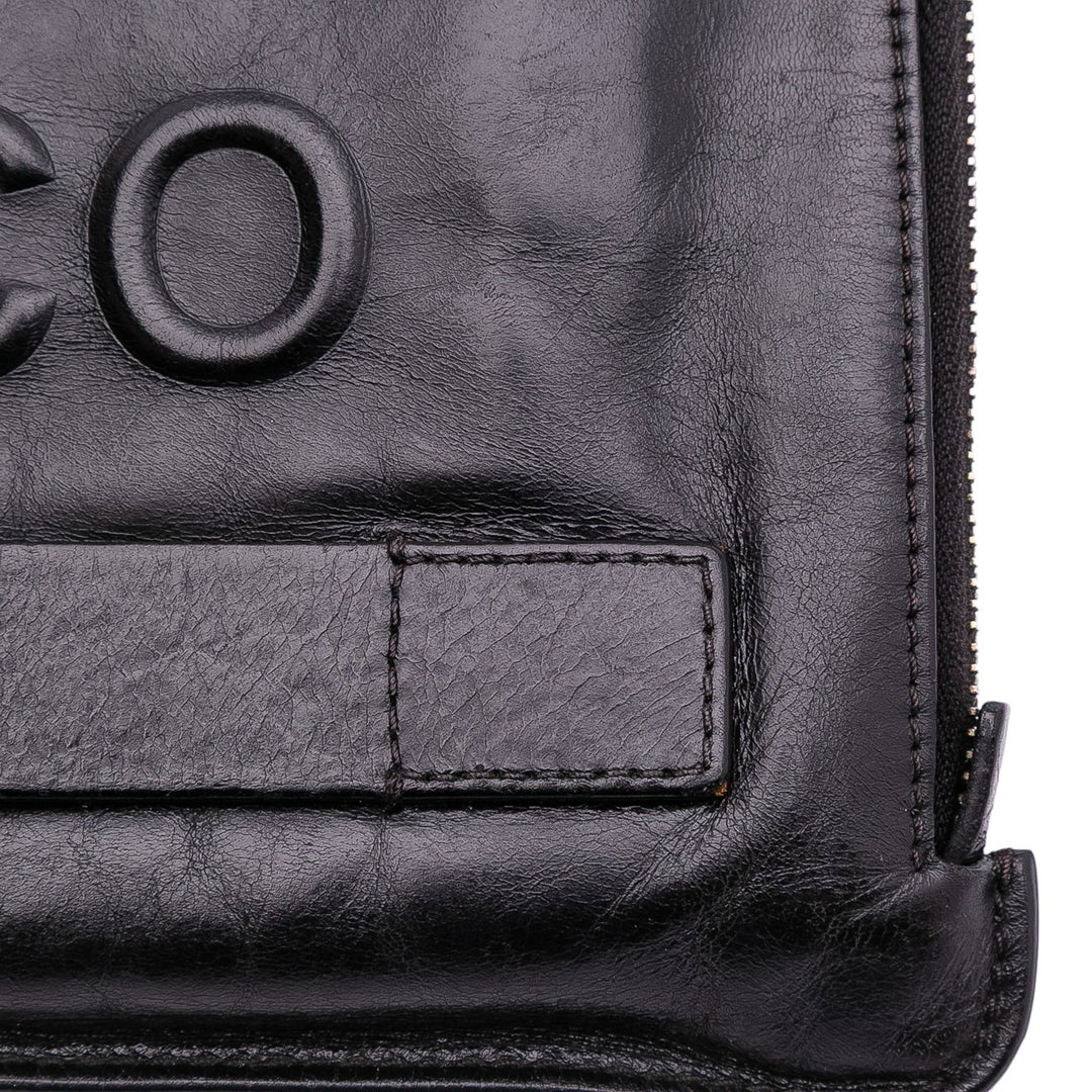 Lambskin Votez Coco Clutch Black - Gaby Paris