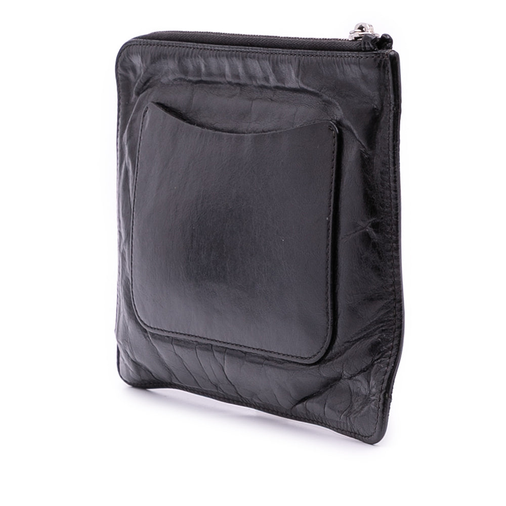 Lambskin Votez Coco Clutch Black - Gaby Paris