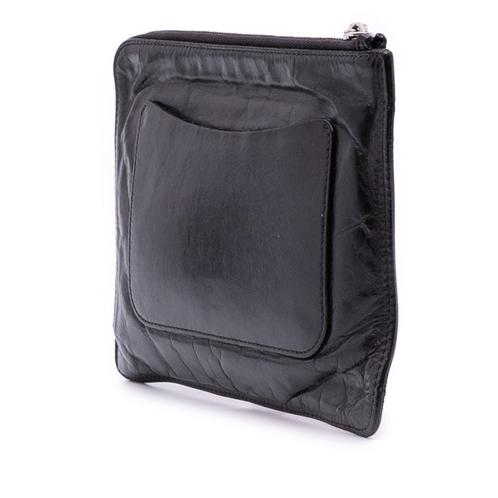 Lambskin Votez Coco Clutch Black - Gaby Paris