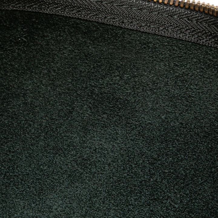 Medium Leather Logo Portfolio Clutch Black - Gaby Paris