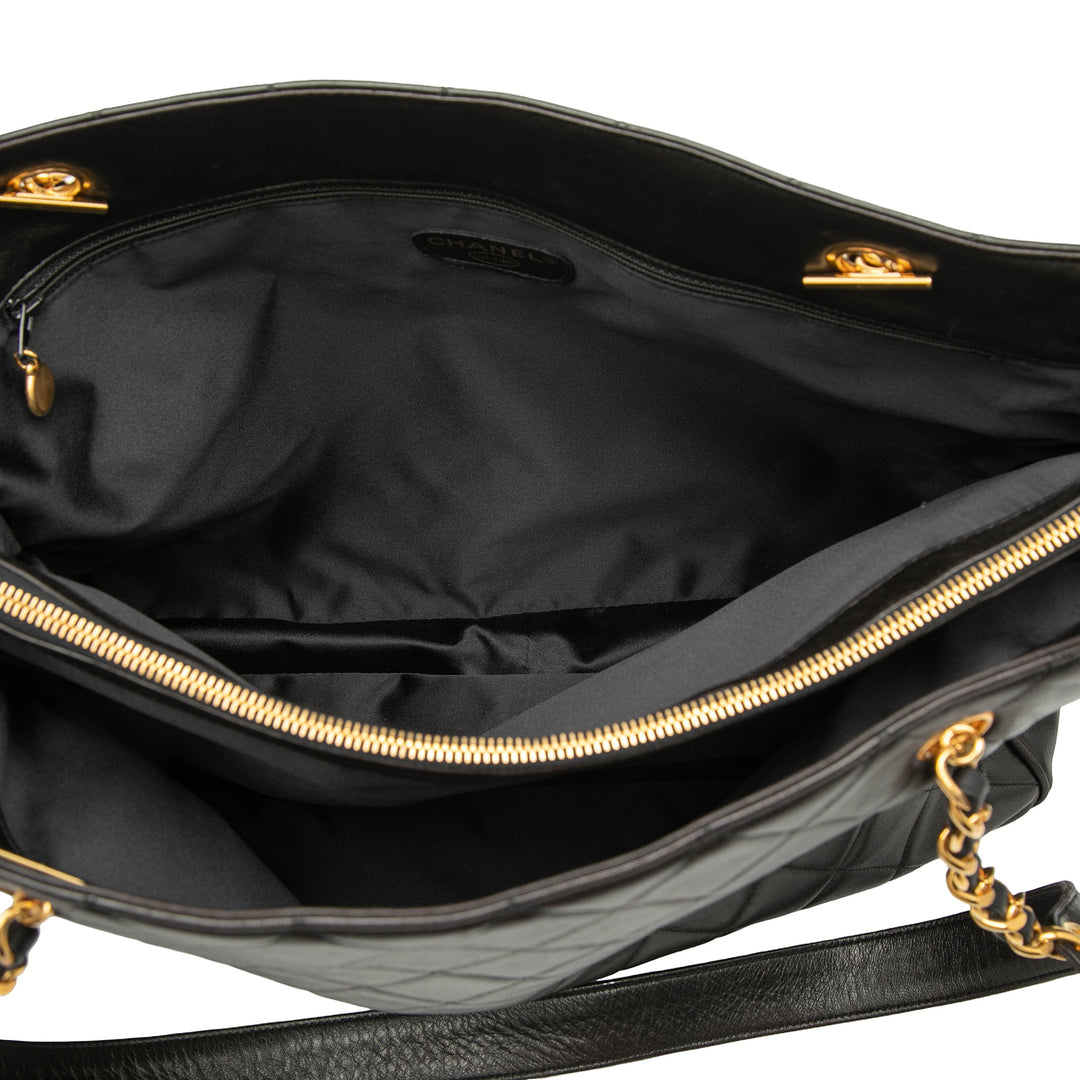 Chanel CC Matelassé Cuir d’agneau Cabas