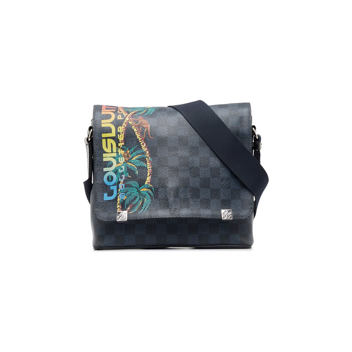 Damier Cobalt Jungle District Messenger PM Black - Gaby Paris