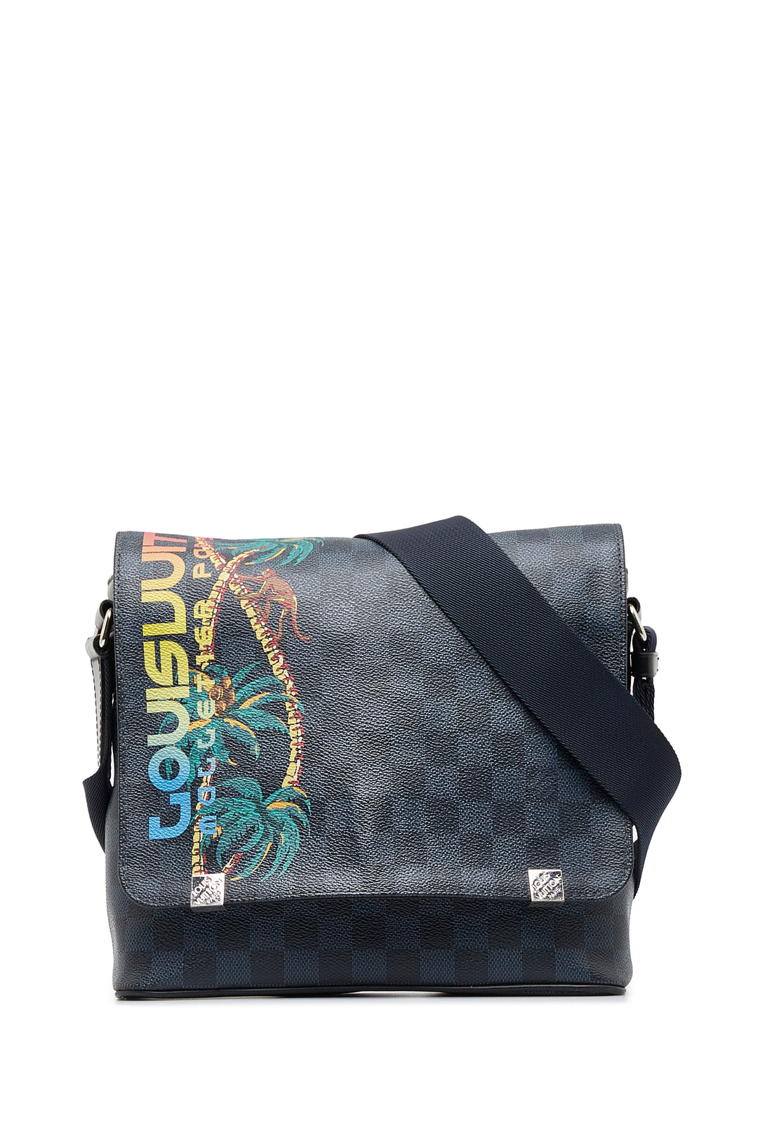 Damier Cobalt Jungle District Messenger PM Black - Gaby Paris