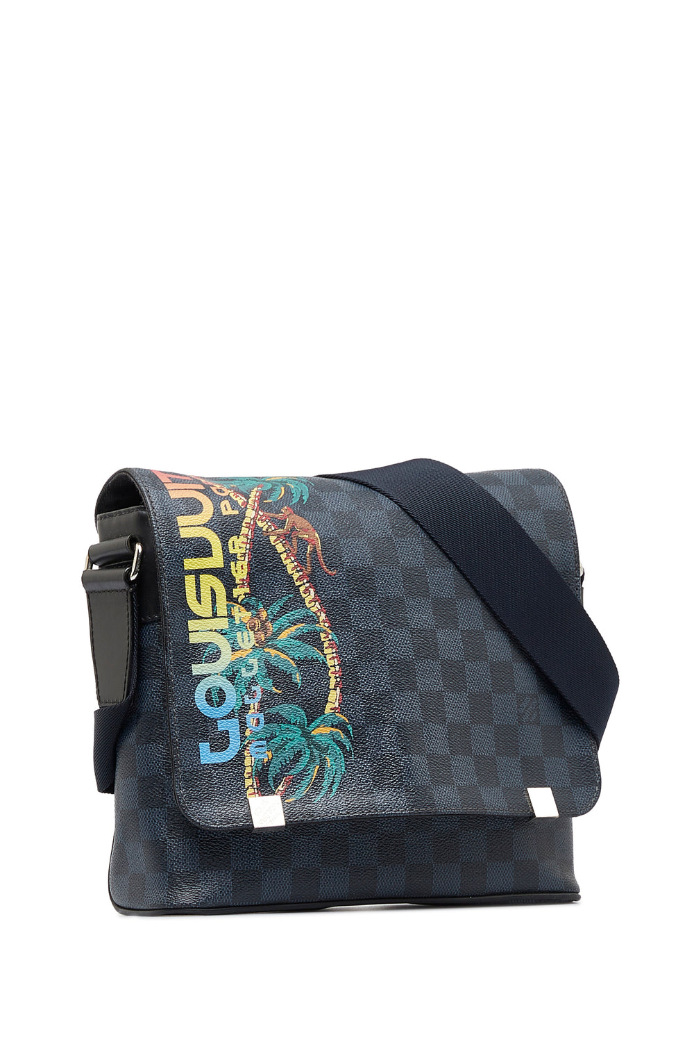 Damier Cobalt Jungle District Messenger PM Black - Gaby Paris