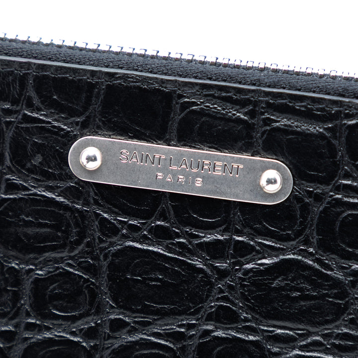Saint Laurent Croc embossé Cuir Pochette