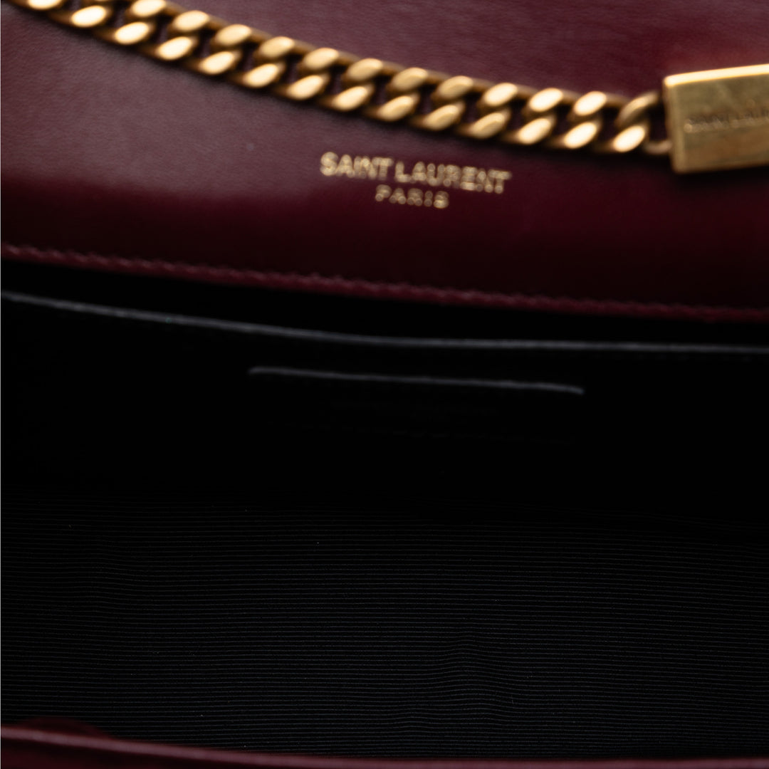 Saint Laurent Small Velours Monogram Kate Pompon Sac porté croisé