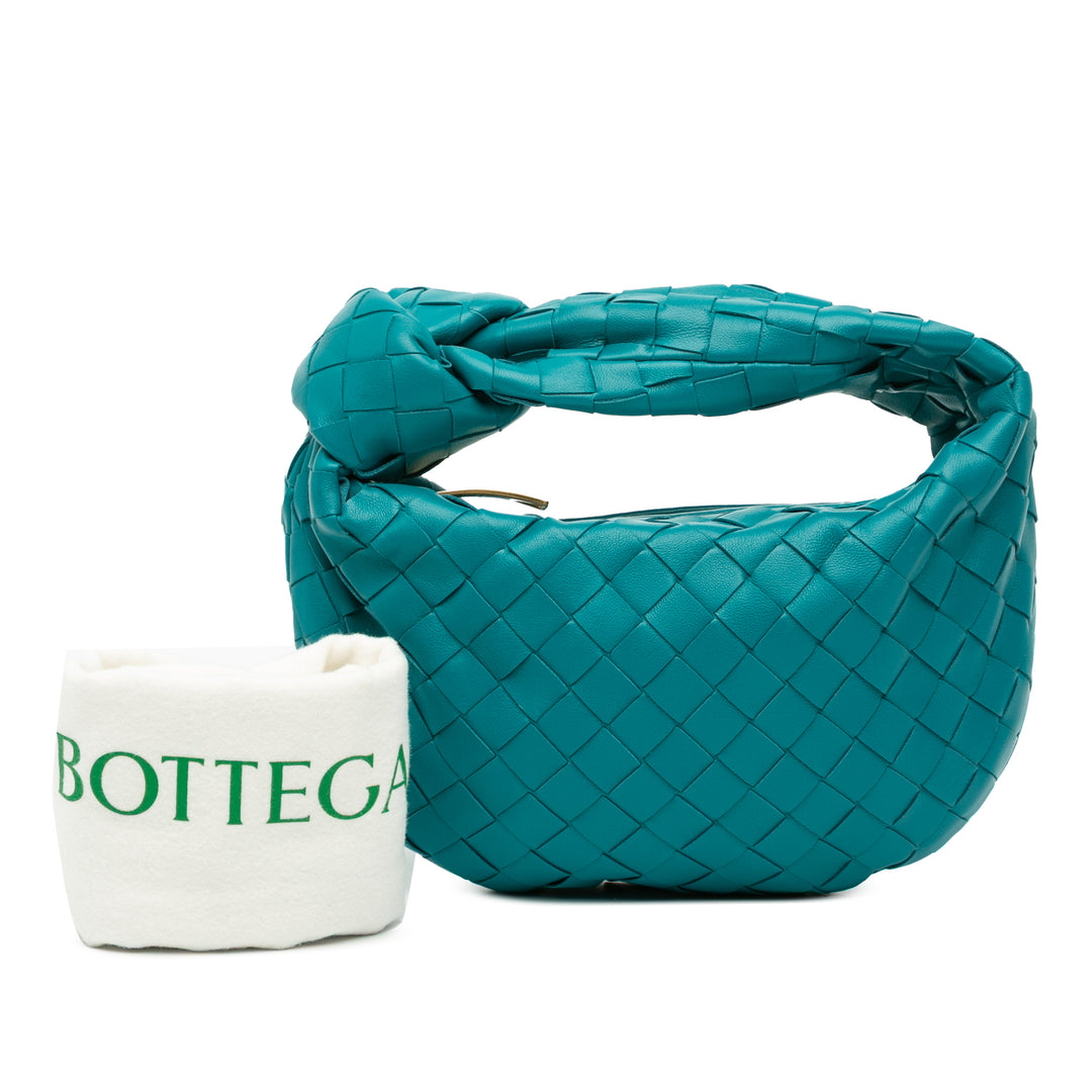 Bottega Veneta Mini Nappa Intrecciato Jodie Bleu