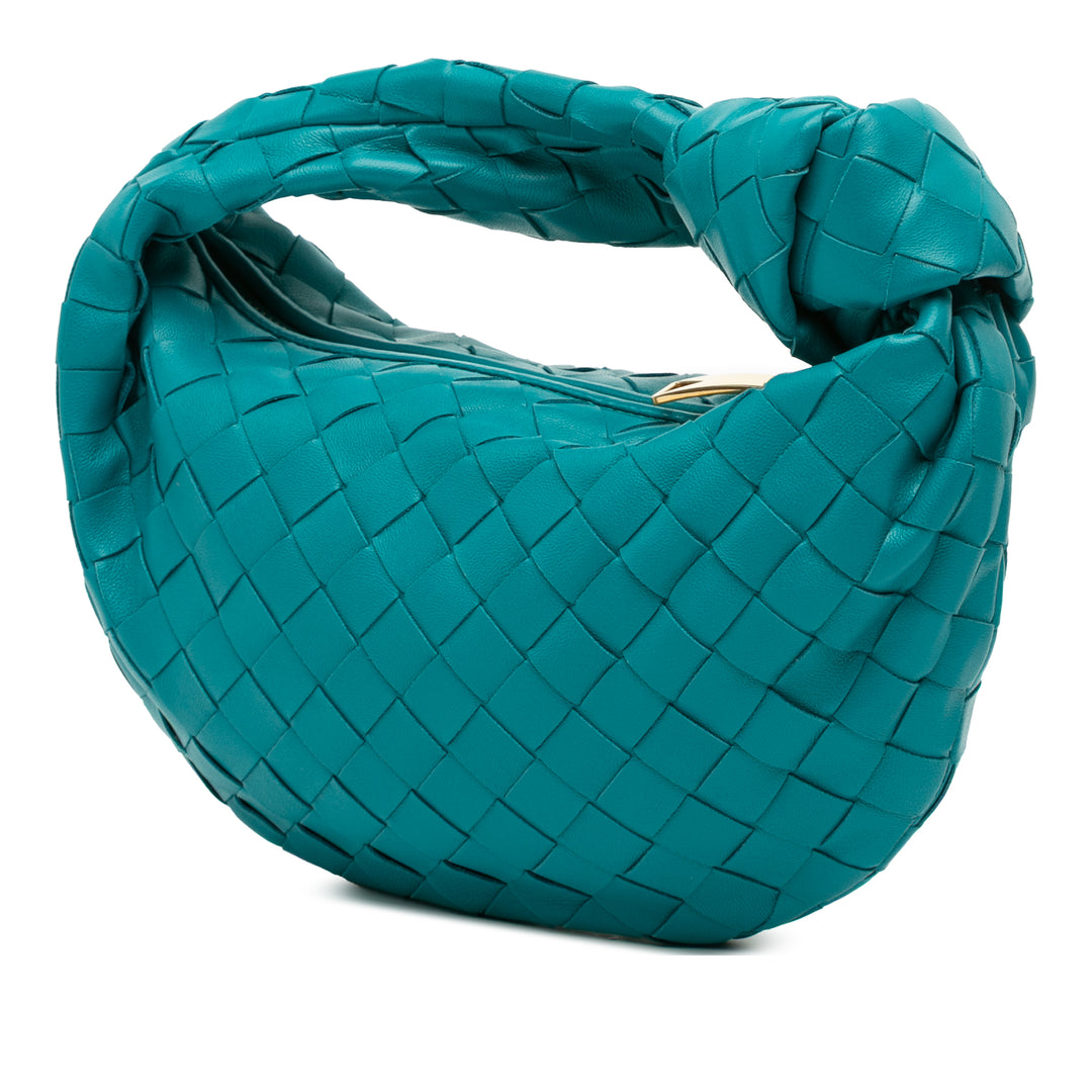 Bottega Veneta Mini Nappa Intrecciato Jodie Bleu
