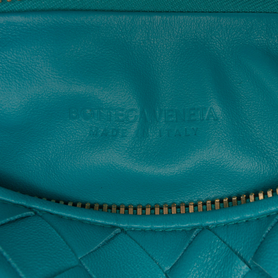 Bottega Veneta Mini Nappa Intrecciato Jodie Bleu