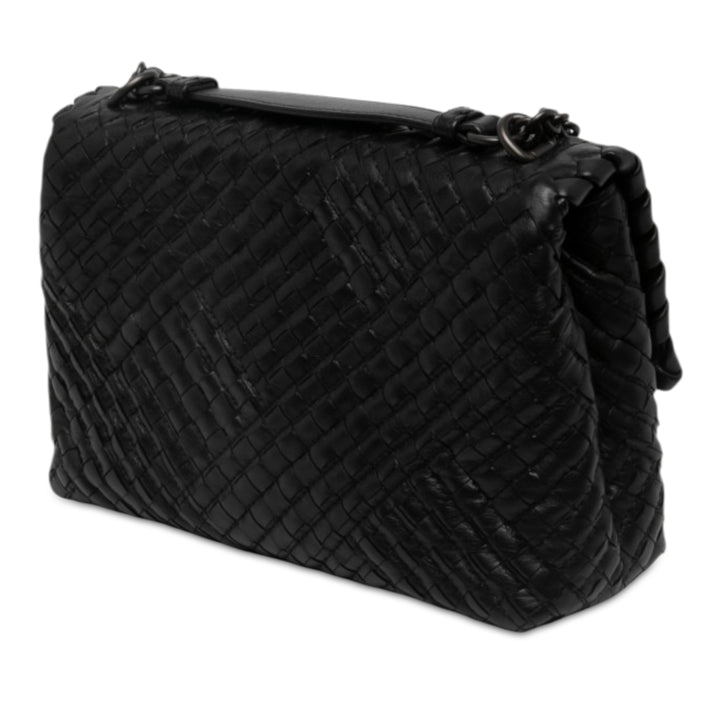 Bottega Veneta Sac porté épaule Intrecciato Boutis Olimpia nappa Petit Noir – vue 2 – GABY PARIS