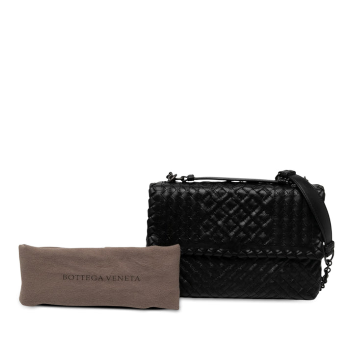 Bottega Veneta Sac porté épaule Intrecciato Boutis Olimpia nappa Petit Noir – vue 6 – GABY PARIS