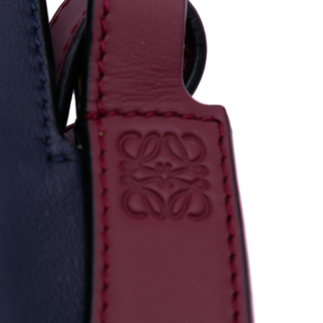 LOEWE Small Cuir Colorblock Horseshoe Sac porté croisé Bleu