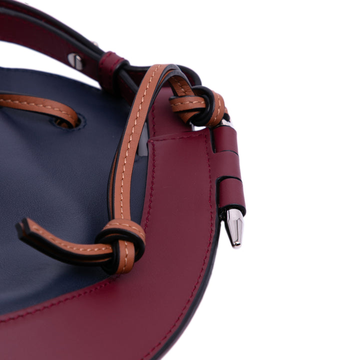 LOEWE Small Cuir Colorblock Horseshoe Sac porté croisé Bleu