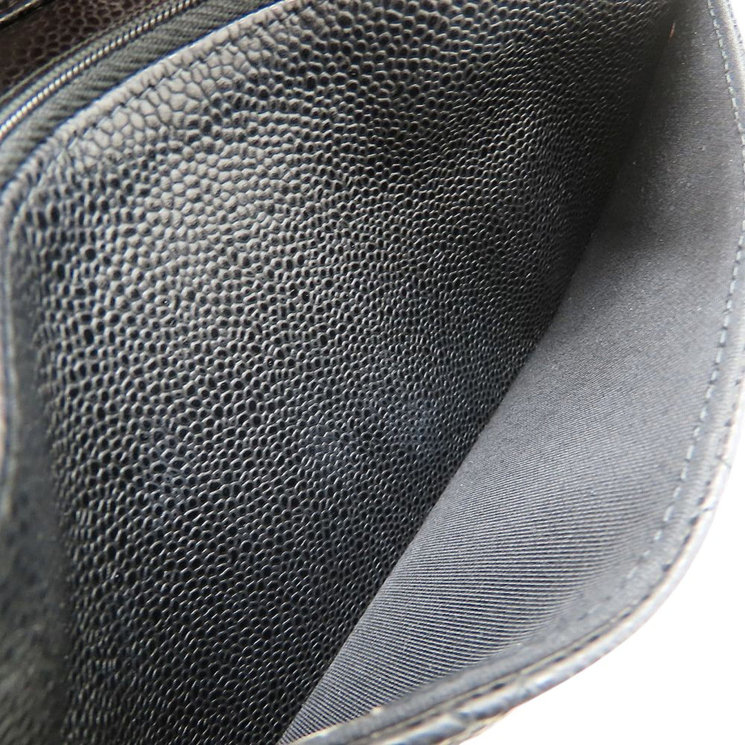 CC Matelassé Wallet on Chain Cuir caviar Noir