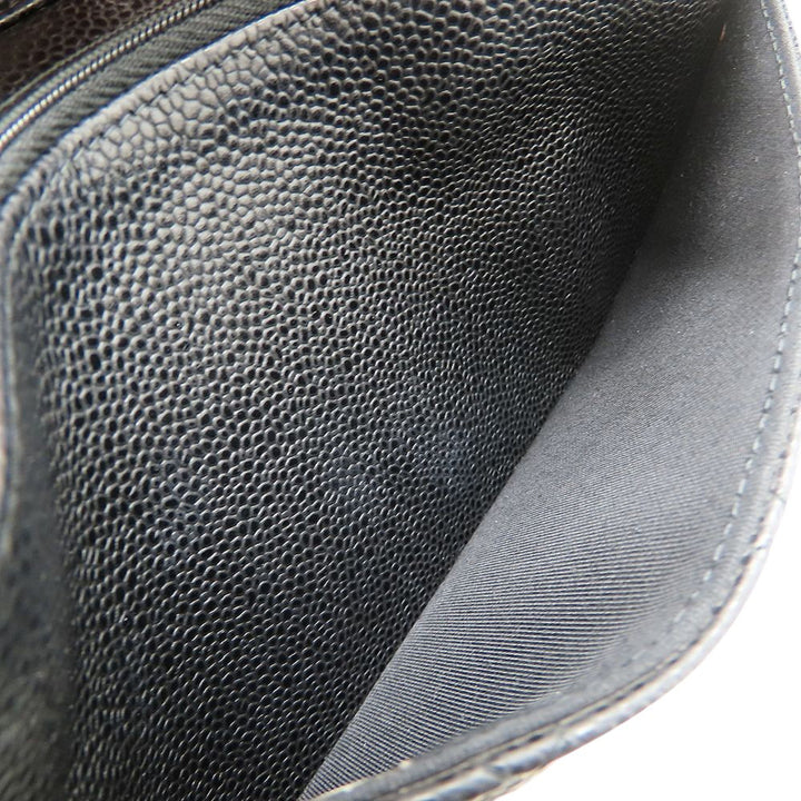 CC Matelassé Wallet on Chain Cuir caviar Noir