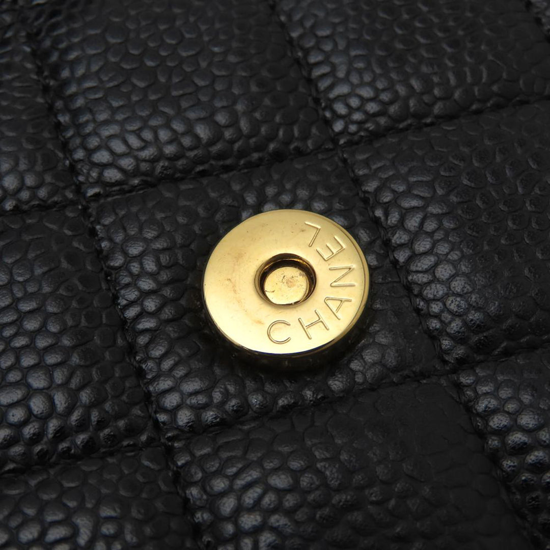CC Matelassé Wallet on Chain Cuir caviar Noir