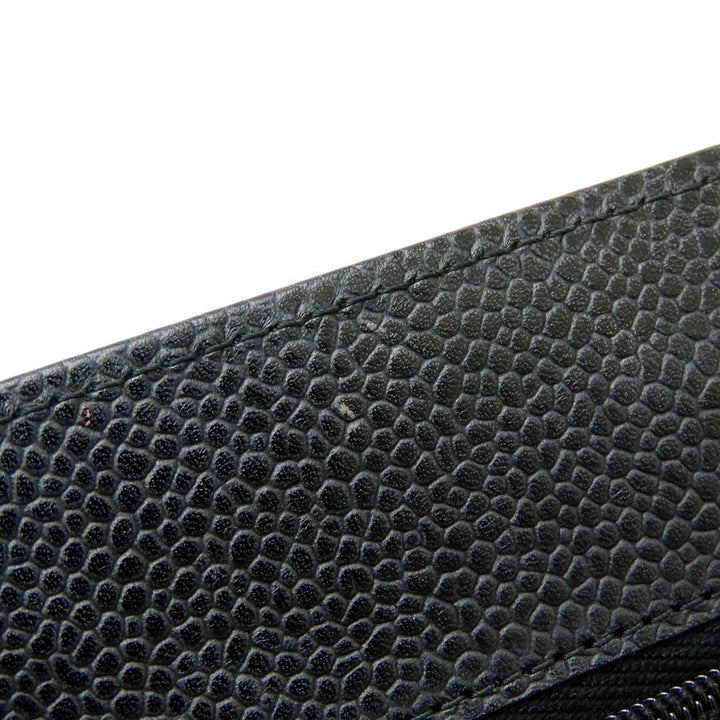 CC Matelassé Wallet on Chain Cuir caviar Noir