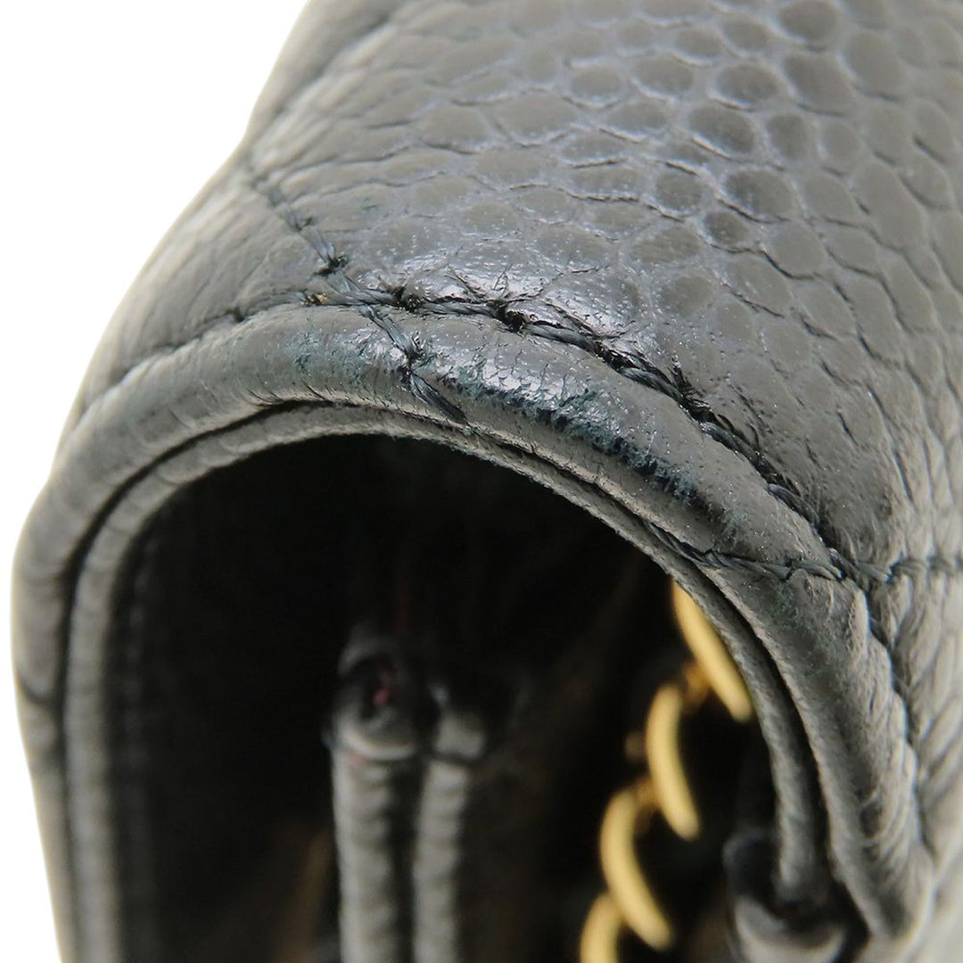 CC Matelassé Wallet on Chain Cuir caviar Noir