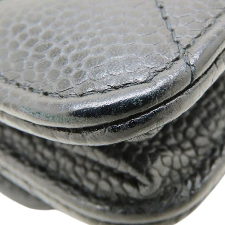 CC Matelassé Wallet on Chain Cuir caviar Noir
