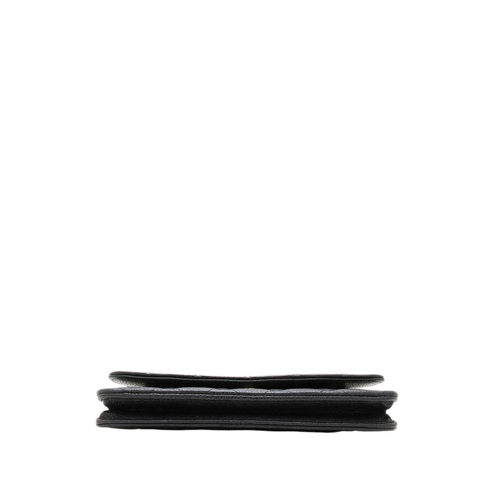 CC Matelassé Wallet on Chain Cuir caviar Noir