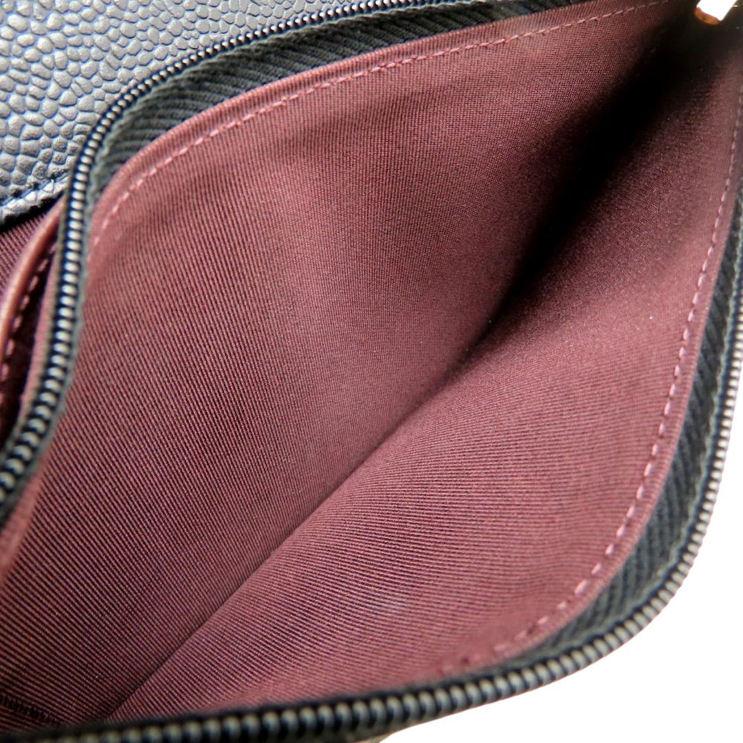 CC Matelassé Wallet on Chain Cuir caviar Noir