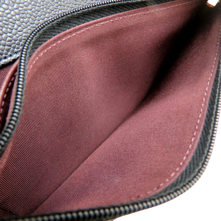 CC Matelassé Wallet on Chain Cuir caviar Noir