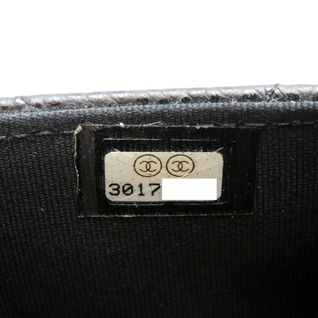 CC Matelassé Wallet on Chain Cuir caviar Noir
