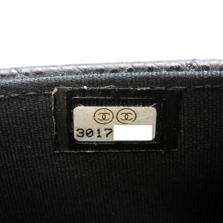 CC Matelassé Wallet on Chain Cuir caviar Noir