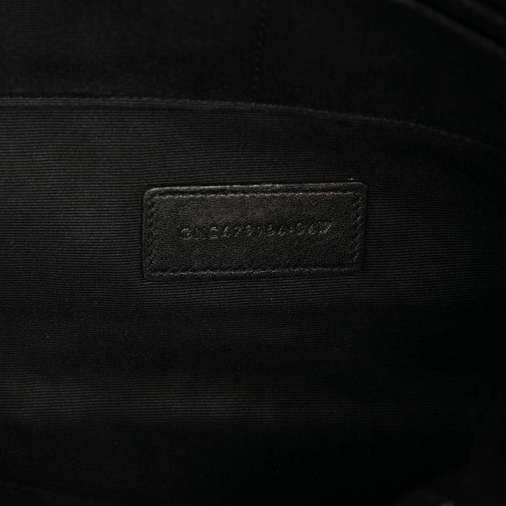 Saint Laurent Croc Embossed Cuir Pochette Noir – GABY PARIS Authentique