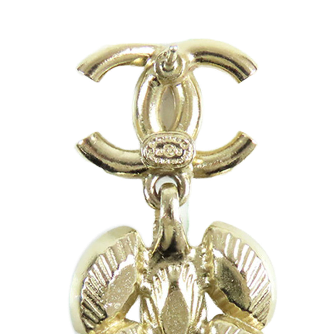 Chanel CC plaqué Rhinetone pendantes Boucles d’oreilles