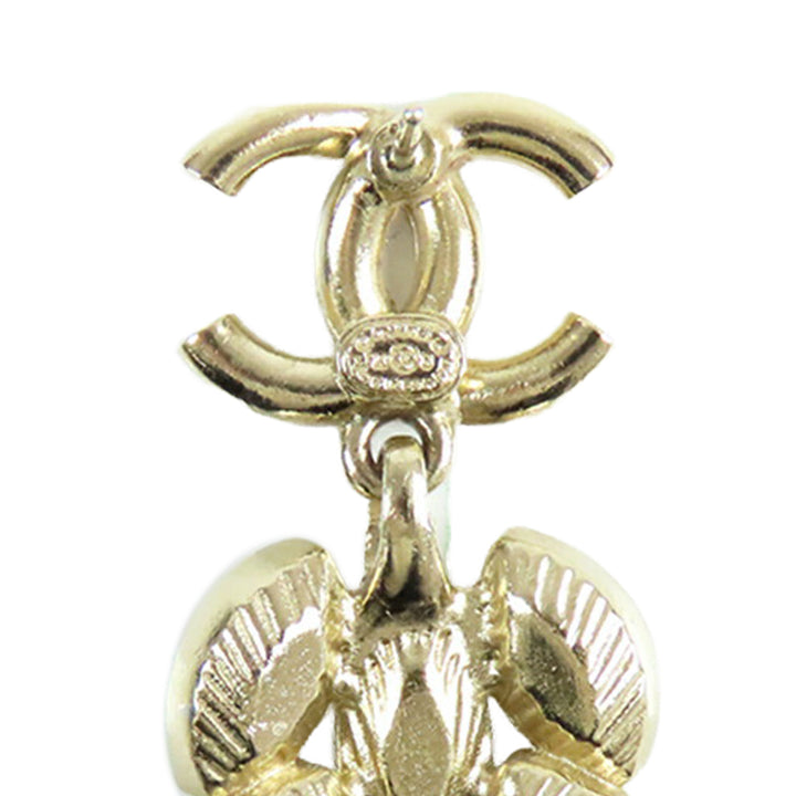 Chanel CC plaqué Rhinetone pendantes Boucles d’oreilles