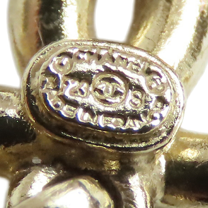 Chanel CC plaqué Rhinetone pendantes Boucles d’oreilles