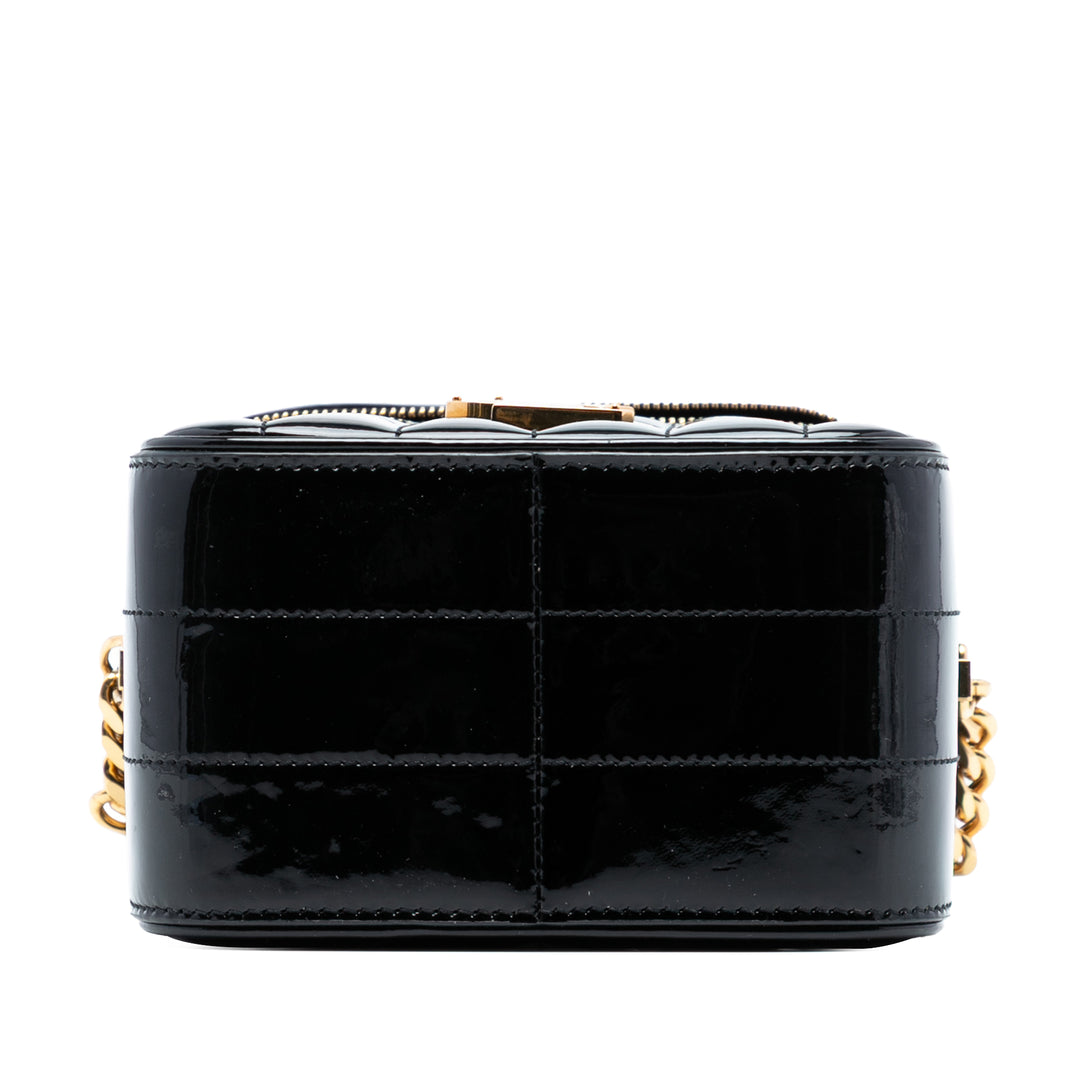 Saint Laurent Matelasse Cuir verni Monogram Vicky Vanity